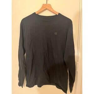 Champion Size M Men's Sweatshirt - Black 100% Cotton